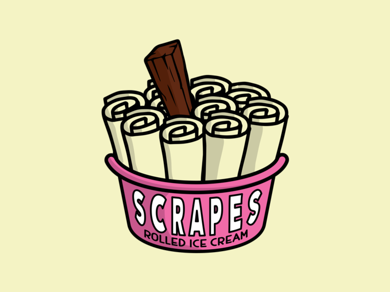 Scrapes Rolled Ice Cream, by Shane Rounce (Ace Media)