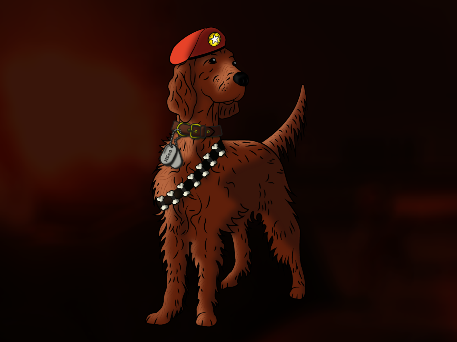 TheMZee British Setter Illustration, by Shane Rounce (Ace Media)